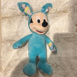 Disney Mickey Easter Bunny Plush with Patterned Ear & Paw Accents 13”